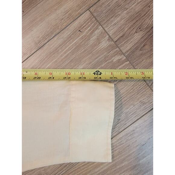 Cubavera Shirt Linen Men's 3XL Long Sleeve Button Down Creamy Yellow - Picture 8 of 11